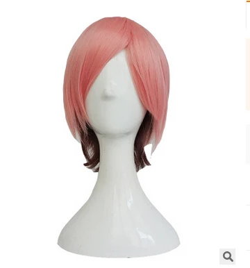 pink black HAIRJOY синтетические волосы Кирисима тука фиолетовый парик для выступлений - Цвет: pink black