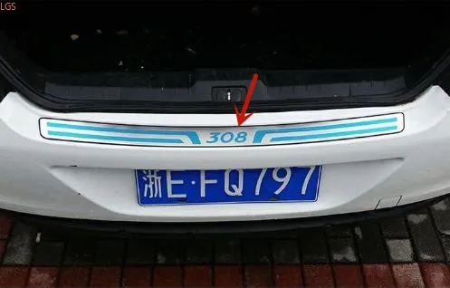 

For Peugeot 308 2012-2015 High-quality stainless steel Trunk threshold Shield Scratch protection car accessories