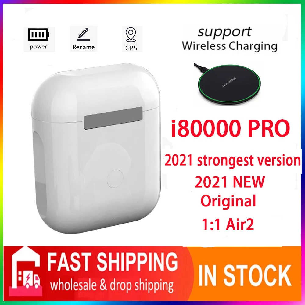 

Original i80000 PRO 1:1 GPS Rename Wireless charging Wireless Bluetooth Headsets for Xiaomi Samsung Huawei PKi99999 i90000 i9000