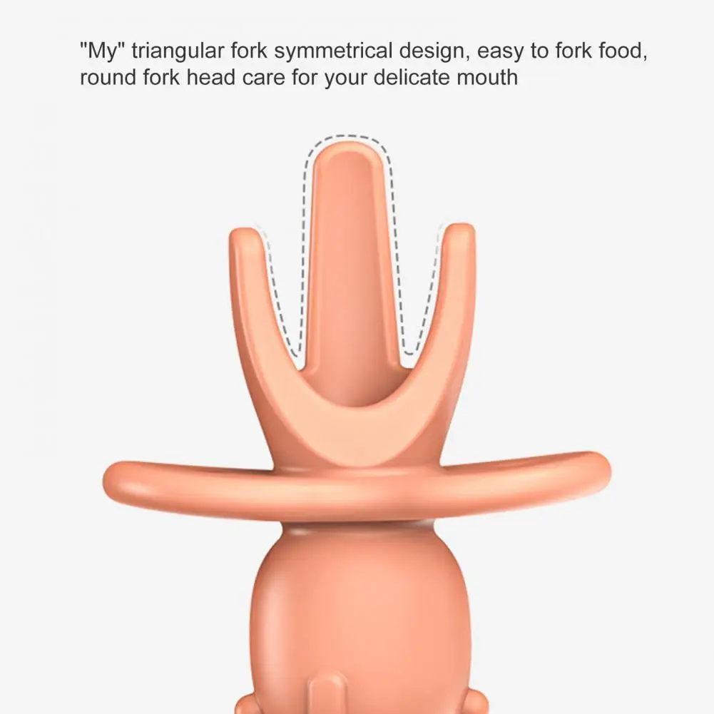 

Круглая детская обеденная ложка с нескользящей ручкой, детская обеденная ложка для детей