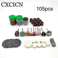 rotary tool accessory set 105pcs abrasive kit buffing wheels discs diy for easy cutting grinding and polishing