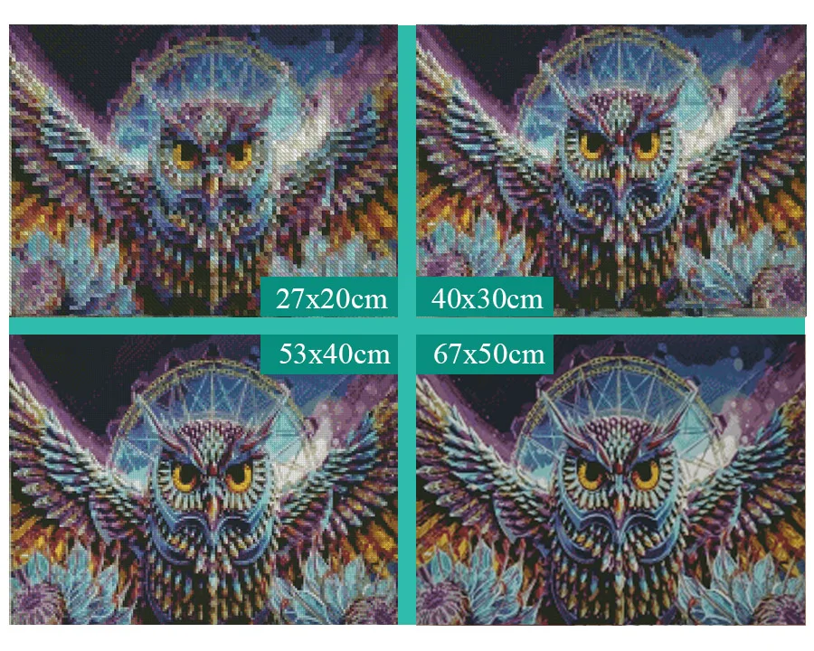 100% Полный 5D Diy Daimond Живопись Вышивка крестом Красочные Сова 3D алмазная живопись