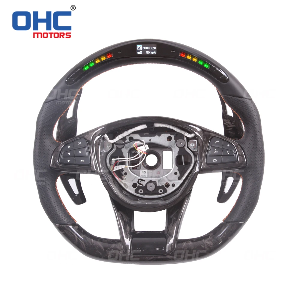 

LED Performance Steering Wheel compatible for C43 C63 E53 E63 S63 GT GT63 GT R GLC63 CLC43 GLE43 GLE63 G63 A45