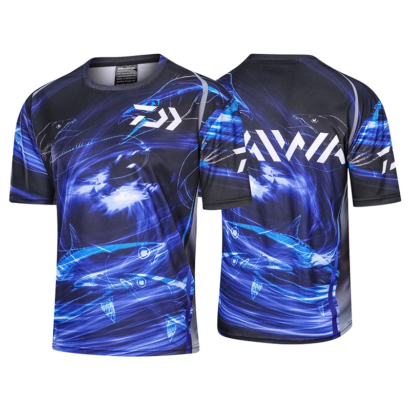 

Daiwa Men Fishing Clothing Short Sleeve Fishing T-shirt Fishing Breathable Clothes Quick-dry Clothes