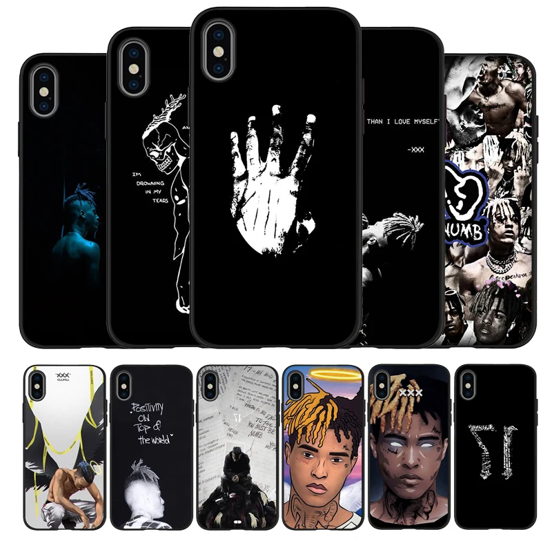 Черный ТПУ чехол для iphone 5 5S SE 6 6s 7 8 plus x 10 силиконовый XR XS 11 pro MAX XXXTENTACION|Бамперы| |