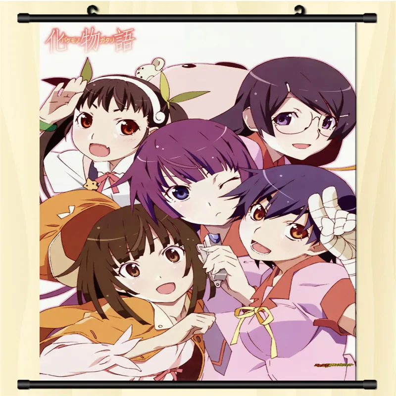 Аниме Bakemonogatari Senjougahara Hanekawa Tsubasa & Oshino Shinobu Sengoku Nadeko домашний Декор настенный