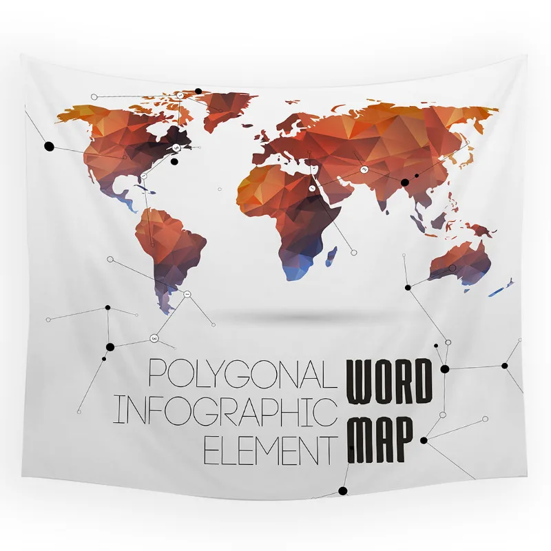 Настенный гобелен Карта мира аксессуары для дома украшение спальни на заказ