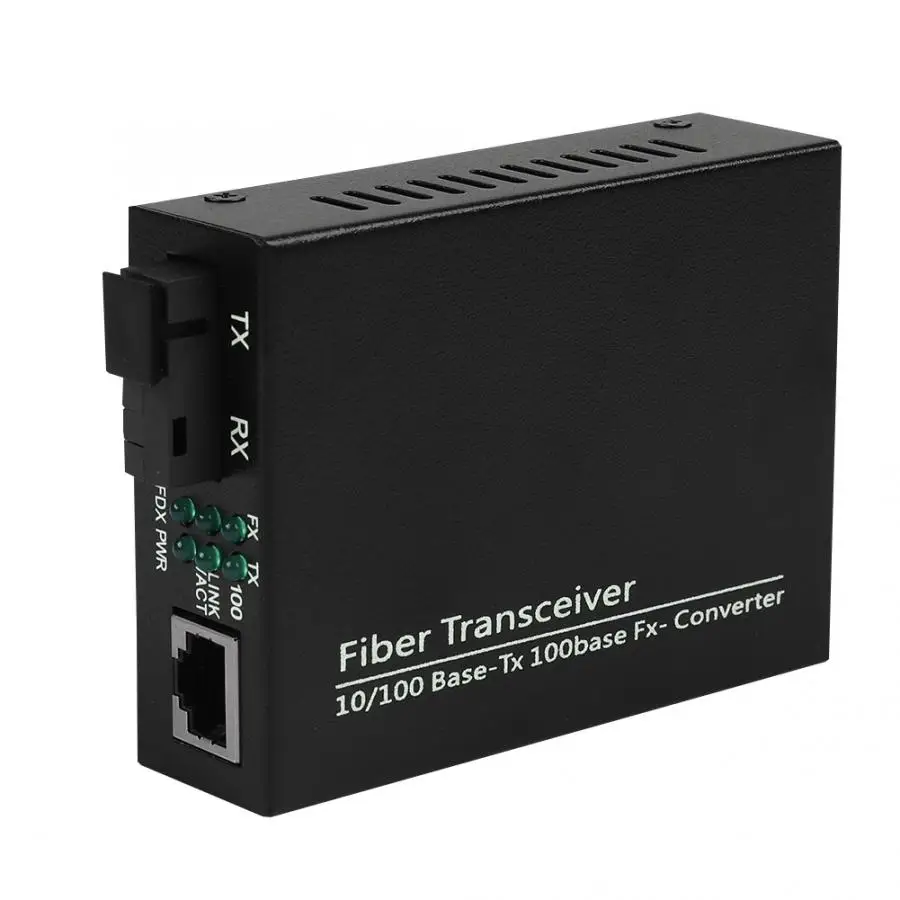 Кабели передачи 1 пара 10/100 м Ethernet одномодовый одноволоконный медиаконвертер
