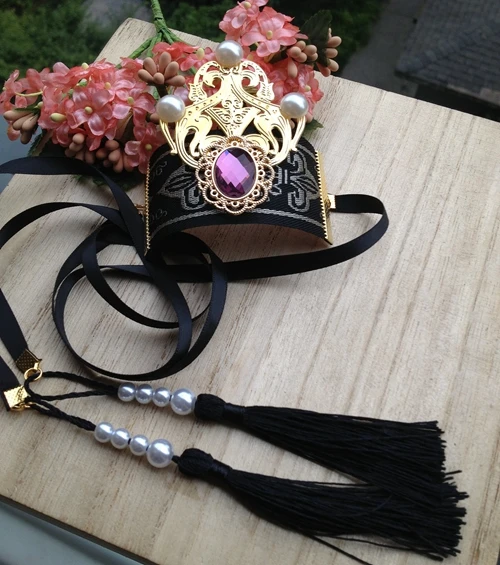 12 видов стилей Китайский традиционный ханьфу Корона головной убор с лентой