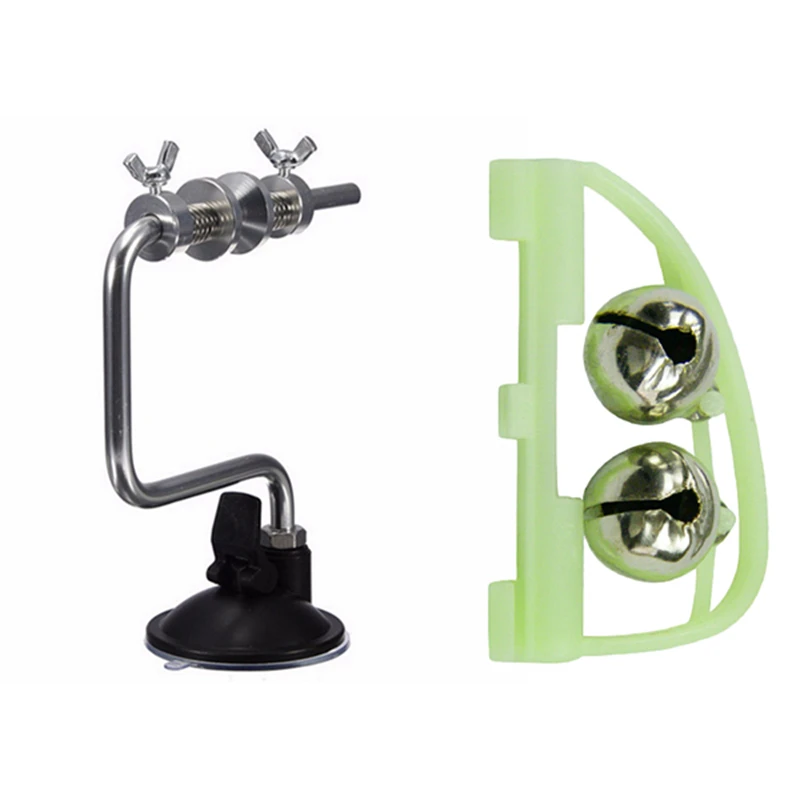 10 шт. флуоресцентная удочка наконечник зажим двойной Звонок и 1 Катушка Для