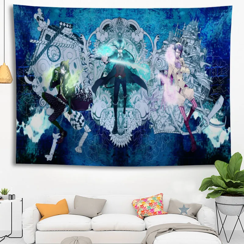 Горячая Распродажа пользовательский Синий Гобелен с рисунком экзорциста