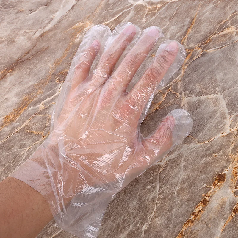 

Disposable Gloves PE Transparent Bag Kitchen Catering High Quality 0.6g/0.8g/1.0g/1.2g Thickness for Party Food