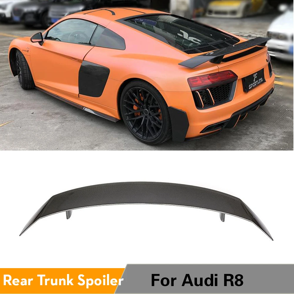 Задний спойлер для Audi R8 2016 2019 Coupe только задний из углеродного волокна задней