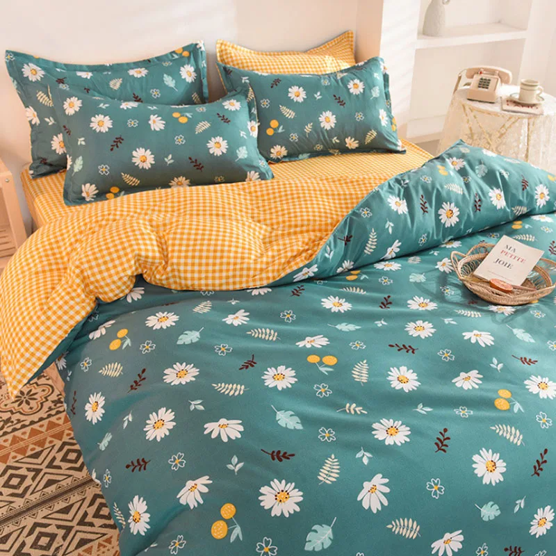 

Bedding Set Home Textile Urban Stylish Simple Duvet Cover Pillowcase Bed Sheet Kid Teen Girl Boy Single Twin Queen Size 3/4PCS