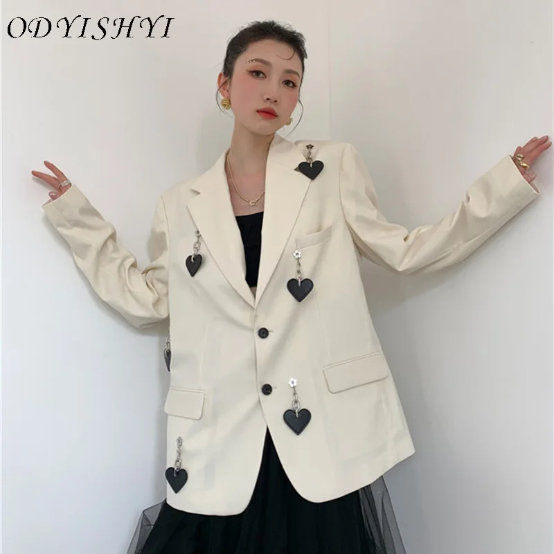 

Women Spring Autumn Loose Casual Chain Suit Female High Street Brand Designed New Coats Ladies Elegant Slim Fashion Tops ML265