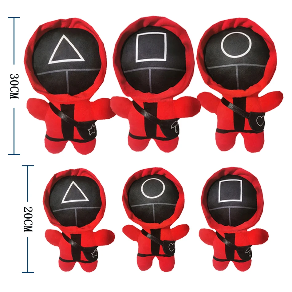 

New Squid Game Plush Dolls Toys Kawaii Peluche Stuffed Doll Korean Funny Cartoon Squid Games Character plushToys Halloween Gifts