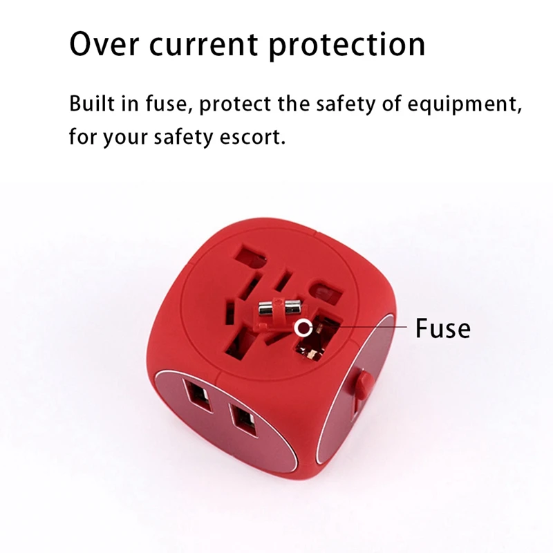 

Hot International Travel Adaptor Multi Plug Sockets Universal Adapter Outlets Dual USB Charger US Plug