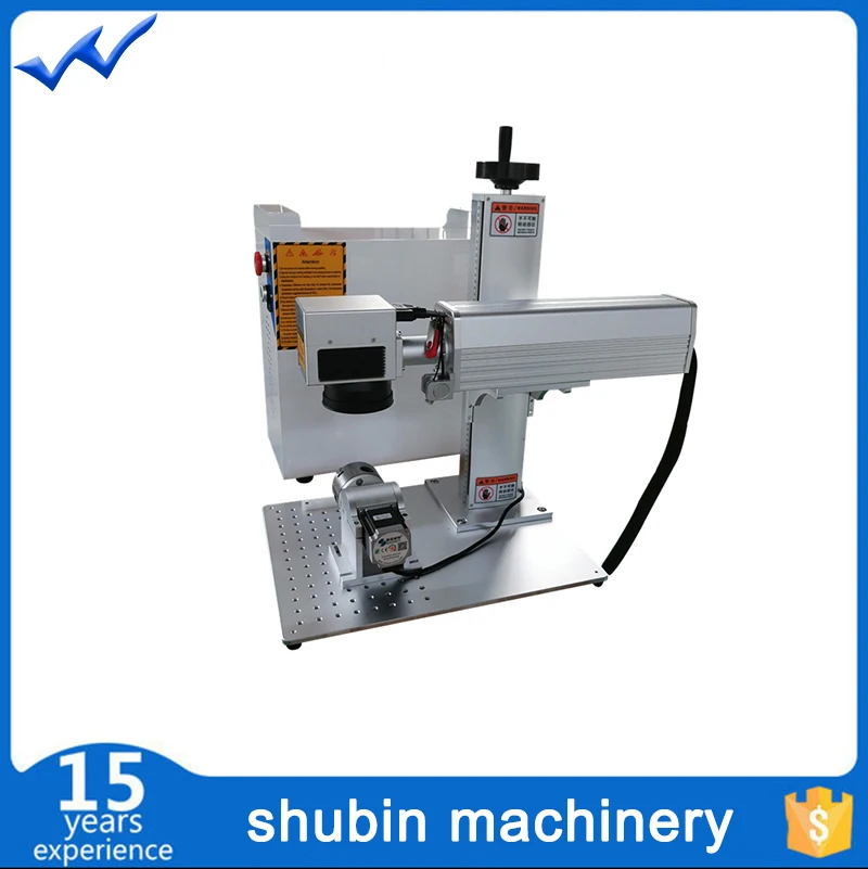 

20W Raycus Fiber Laser Marking Machine Desktop Type 30w 50w with rotary axis