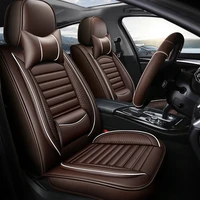 luxury pu leather 1set car seat covers for toyota corolla camry rav4 auris prius yalis avensis suv auto interior accessorie 5sea