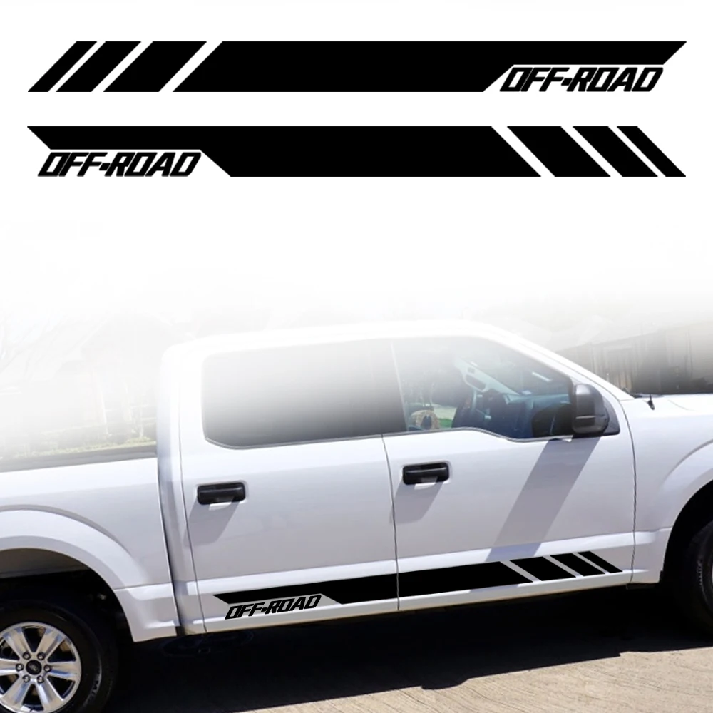 Пикап грузовик автомобиль боковые полосы юбки графические наклейки для Ford Super Duty