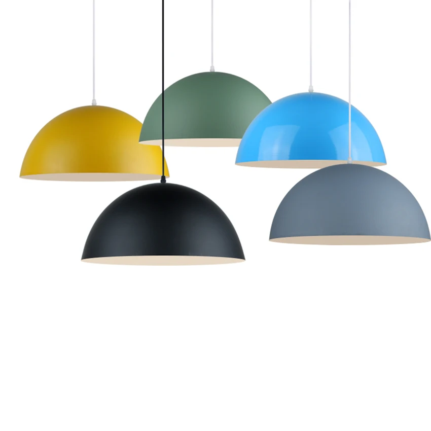 

Nordic Led Pendant Lights Semicircle Aluminum Lampshade Pendant Lamp Restaurant Cafe Indoor Office Decor Hanging Lamp Luminaria
