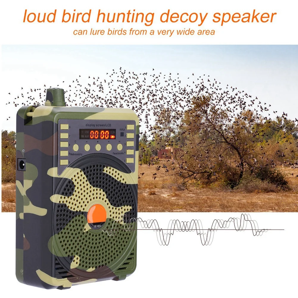 New Hunting Decoy Calls Electronic Bird Caller Camouflage 48W Electric Hunting Decoy Speaker MP3 Speaker Remote Controller Kit