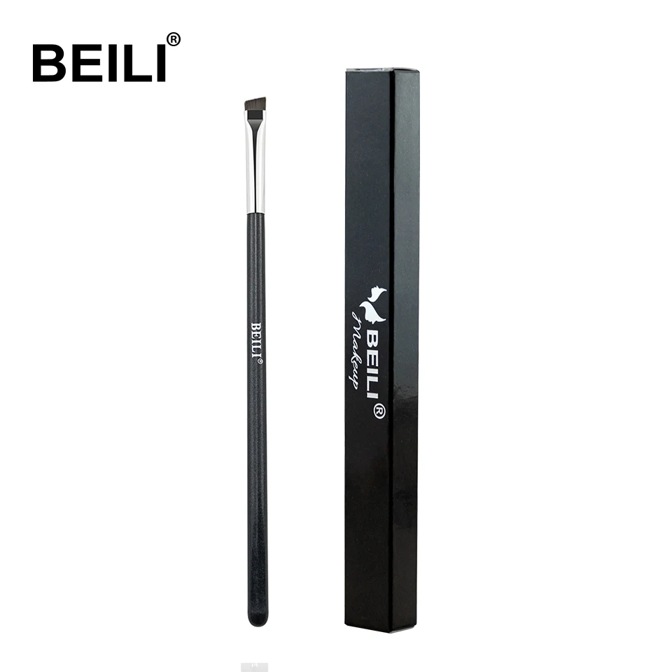 BE37-Wing liner BEILI, черные, розовые щетки для бровей, Профессиональные синтетические волосы, тонкая подводка для бровей, консилер для бровей, инструмент для макияжа, отдельные Кисточки для макияжа - Handle Color: BE37-Wing liner