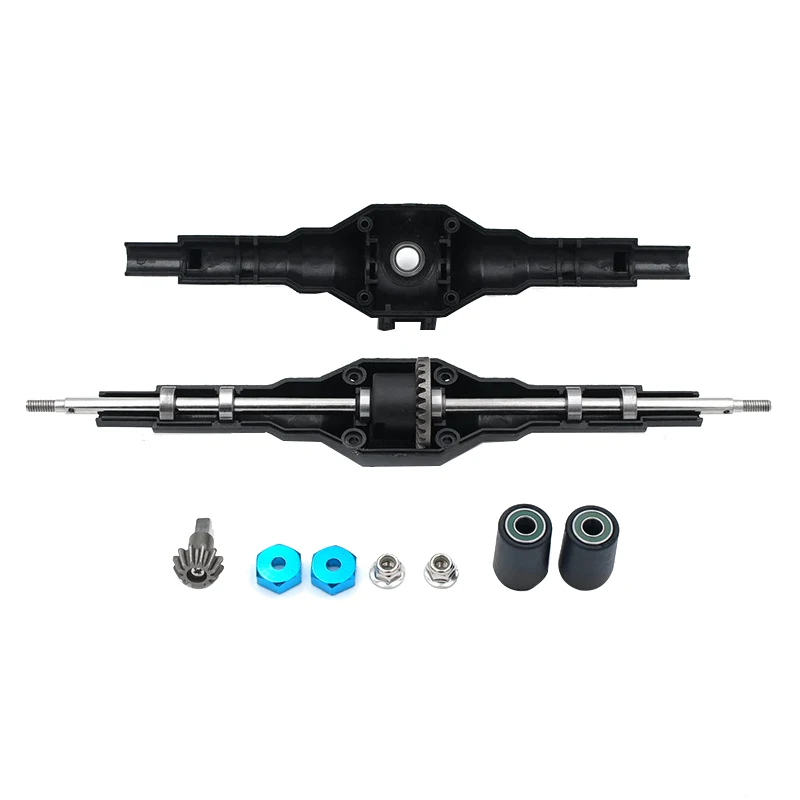 Conjunto de caja de cambios para Wltoys 1/12, 12428, 12423, eje recto trasero, diferencial trasero de Metal-2