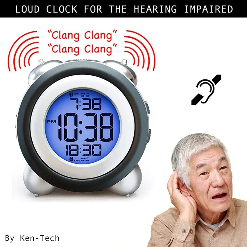 Time Date Display Twin Bell Very Loud For Heavy Sleepers Dua