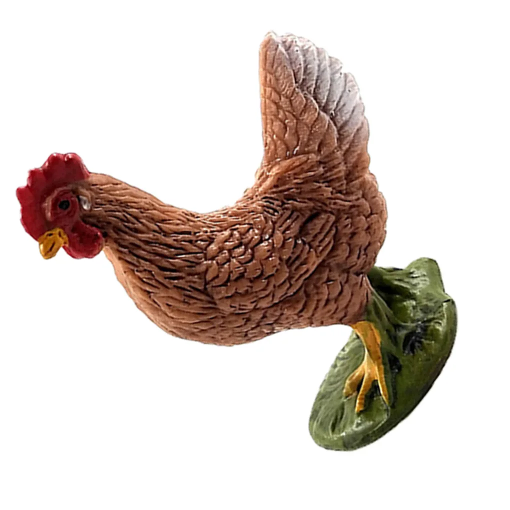 Реалистичная Милая модель курицы утки гуся дети ПВХ пластиковая биологическая