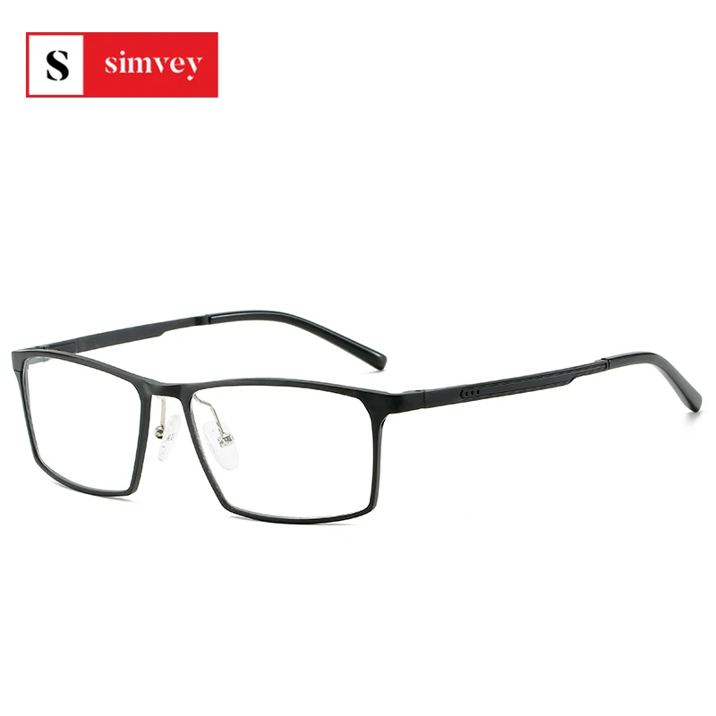 

Simvey Retro Eye Glasses Frames for Men Square Prescription Eyeglasses Spectacle Frames Myopia Glasses Aluminium Frame