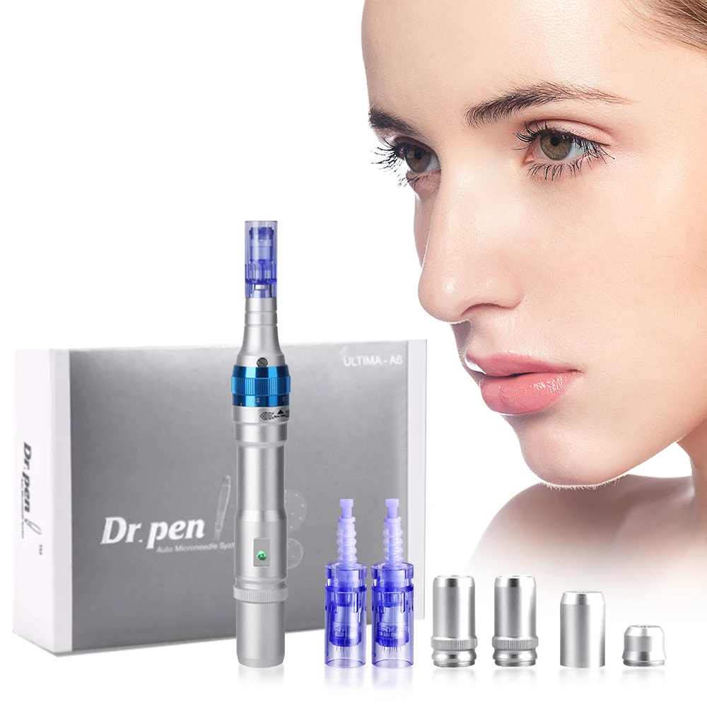 

Electric Derma Roller Dr Pen A6 with 12 Pin Cartridges Wireless Dr pen A6 Microneedle Acne Scar Removal Skin Care Beauty Machine