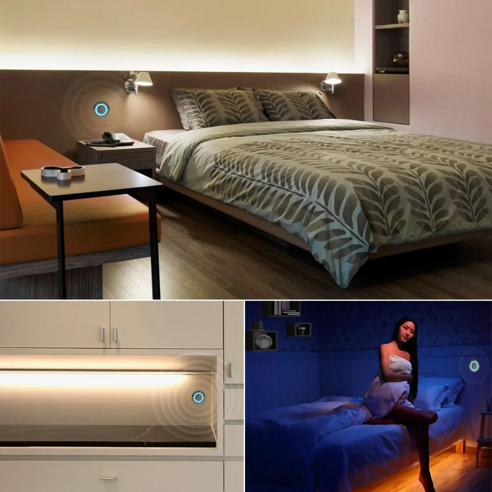 

LED Strip Light Dimmable Touch Sensor Control LED Strips 2835 Lamp Tape 220V AC To DC 12V 2A Power Kitchen Bed Lighting