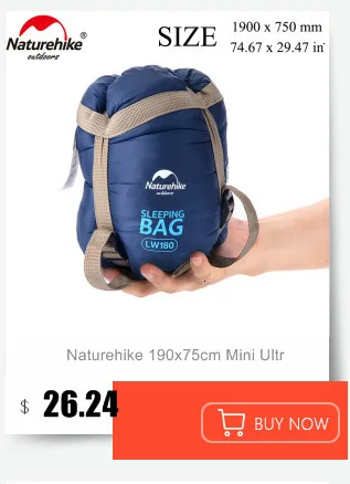Naturehike на открытом воздухе утка вниз теплый спальный мешок Сверхлегкий типа «кокон» Зимний Открытый Пешие прогулки сохраняет тепло водонепроницаемый спальный мешок