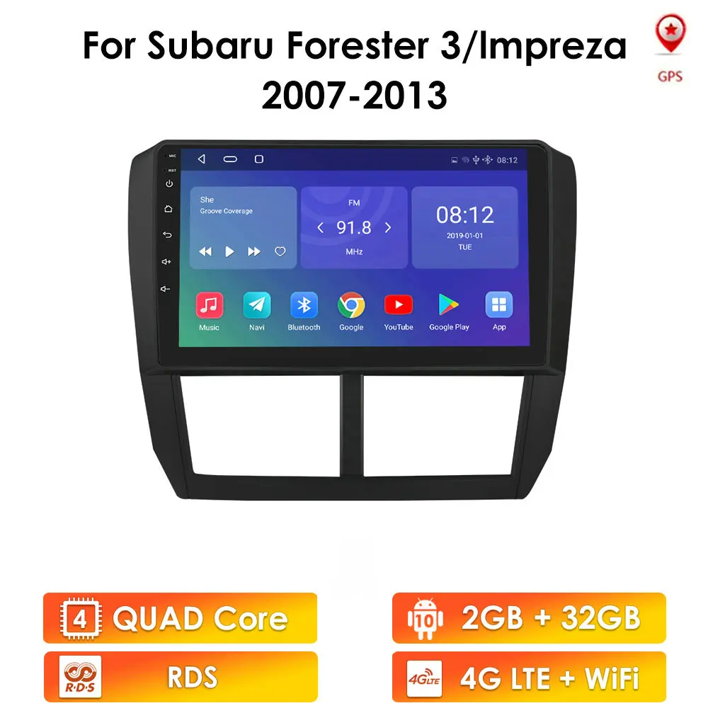 

Автомагнитола 2DIN на Android для Subaru Forester 3/Impreza 2007-2013, автомобильный мультимедийный плеер, Авторадио, автомобильный DVD-плеер, GPS-навигация RDS