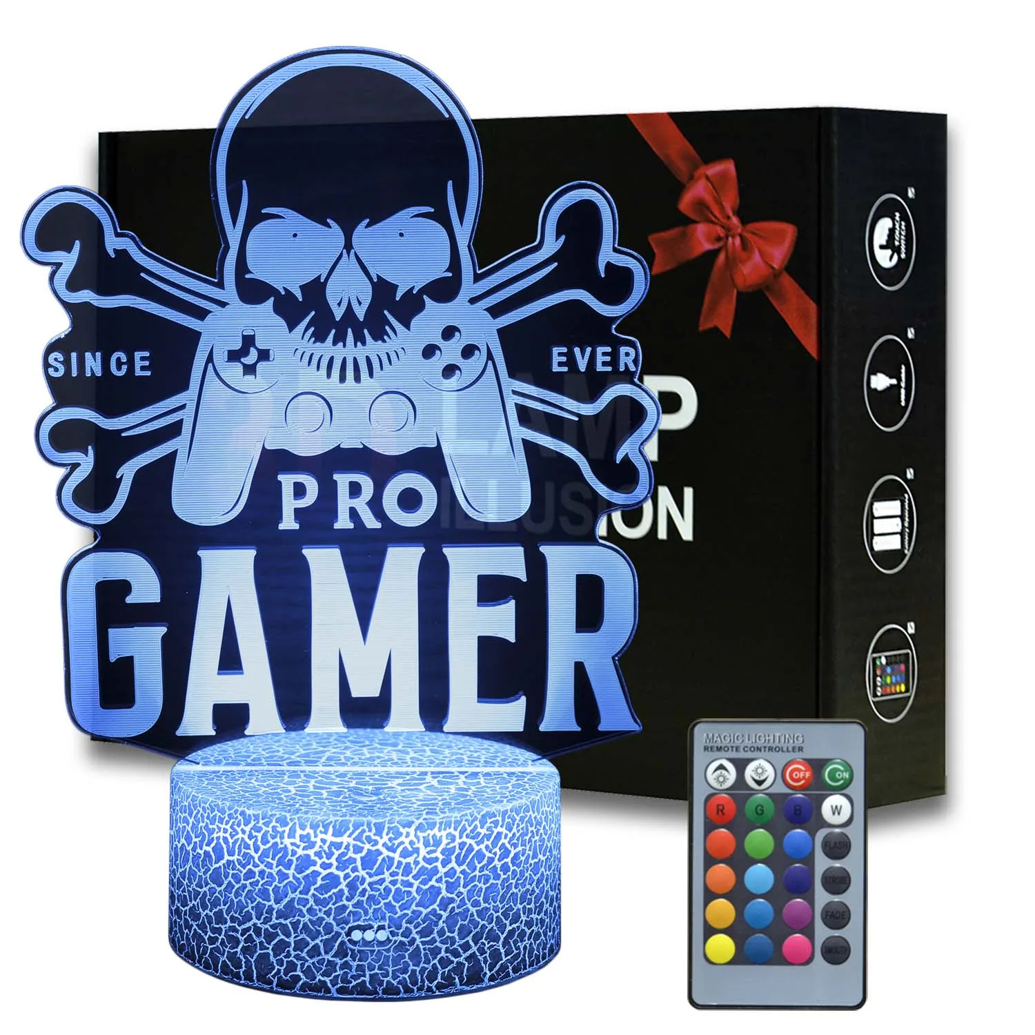 

Since Ever Pro Game Video Games Night Light for Children Headphones Gamer Color Changeable Table Lamp for Home Decoration
