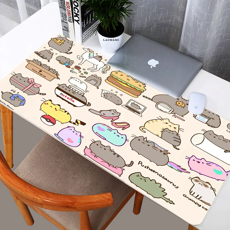 

Xxl Mouse Pad Gamer Non-slip Mat Mousepad Anime Mouse Mats Pc Gamer Complete Diy Pad on the Table Kawaii Accessories Deskpad cat