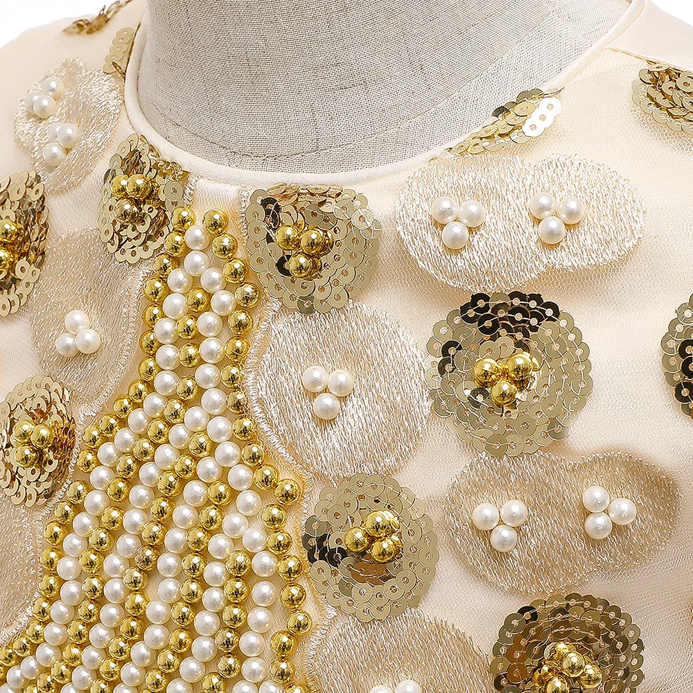 

Girls Dress Summer Kids Elegent Princess Dresses For Girls Lace Beaded Birthday Party Ball Gown Dress Children Clothing vestidos