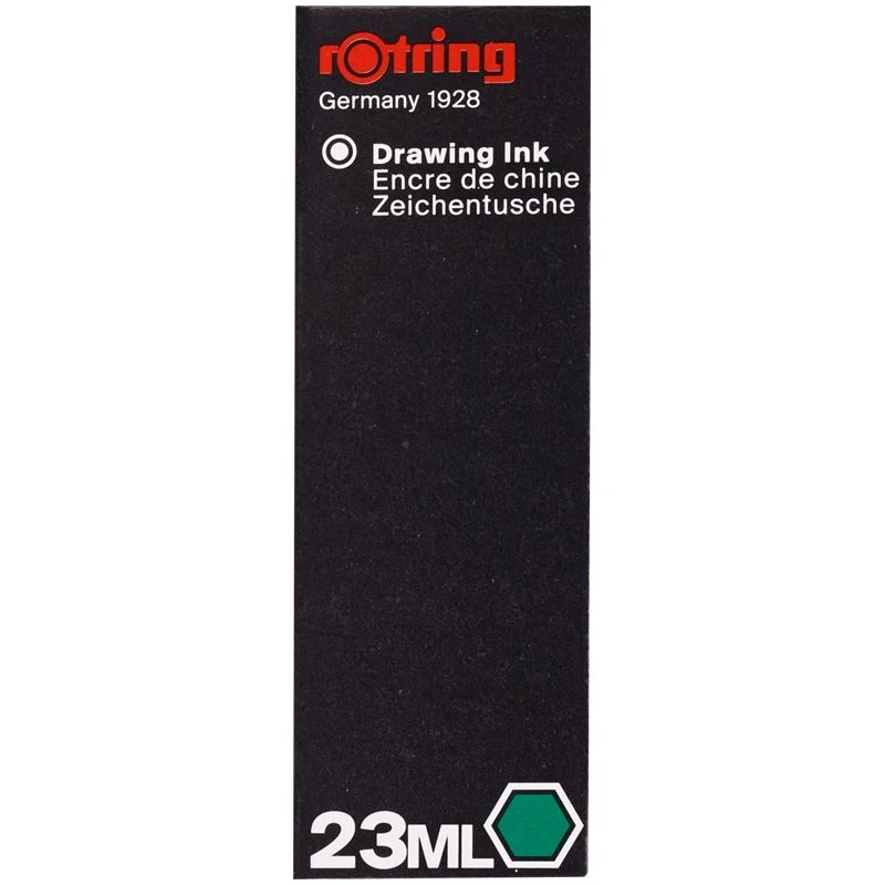 Чернила для изографа Rotring 23 мл зеленый картон упаковка | Канцтовары офиса и дома