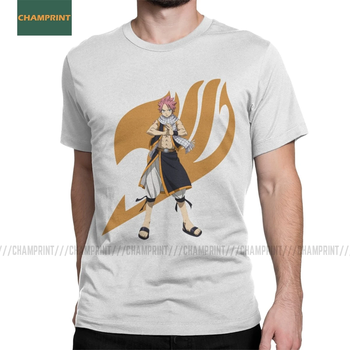 Fairy Tail Для Мужчин's футболка серый Fullbuster Люси хартфилия Эрза Скарлет аниме