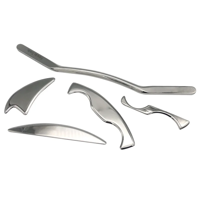 

5PCS/Set Stainless Steel Guasha Body Back Massage Scraper Physical Therapy Fascia Knife Release Physiotherapy Health Care