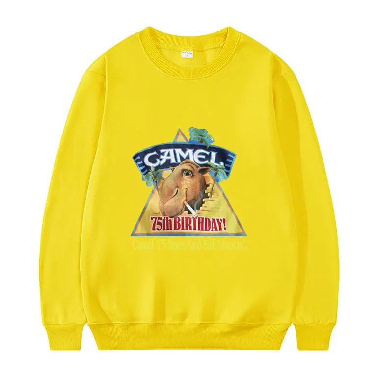 

VTG 1988 Camel Cigarettes Rocket Classic Sweatshirt 75 Years and Still Smokin Print Pullover Men Funny Clothes Women Sweatshirts