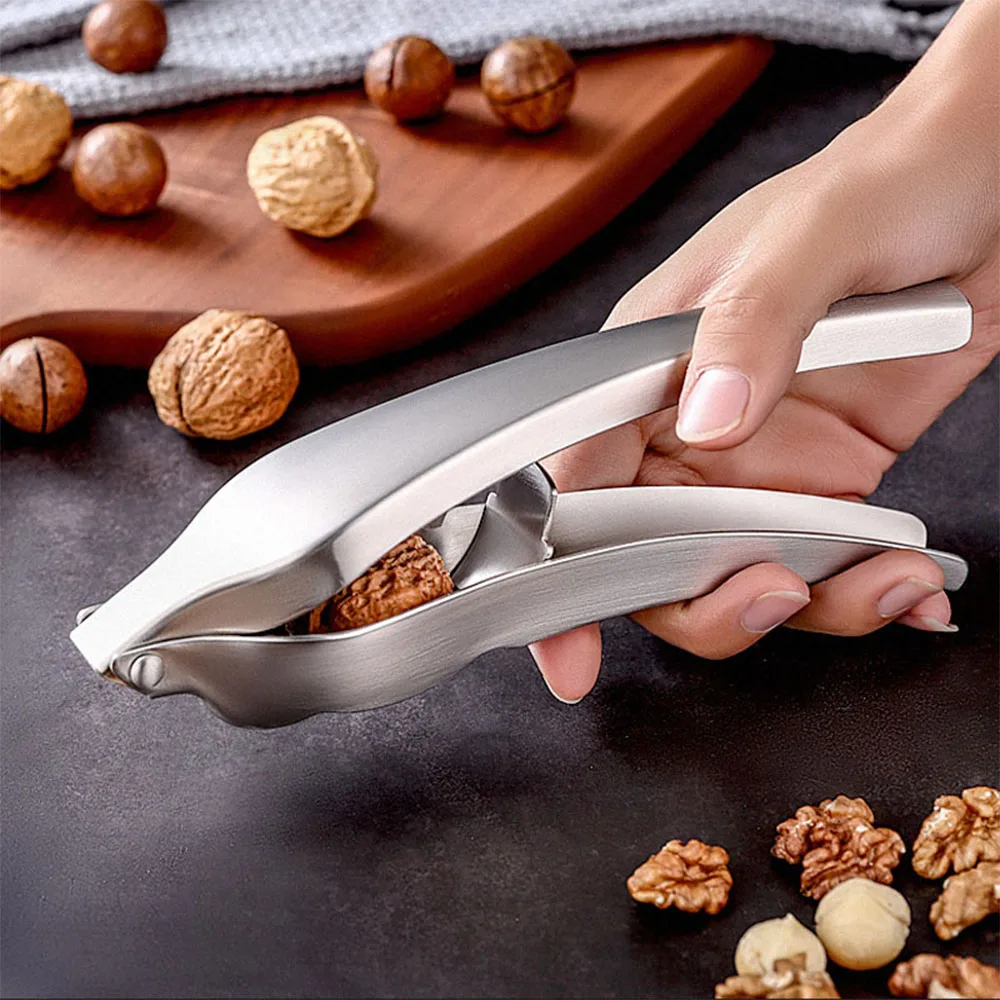 

Stainless Steel Nutcracker Walnut Pecan Hazelnut Nut Opener Chestnut Sheller Plier Clip Kitchen Accessory Gadgets Tools