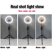 new 26cm led ring light dimmable led live video ring light set with tripod tablet clipremote control fast delivery