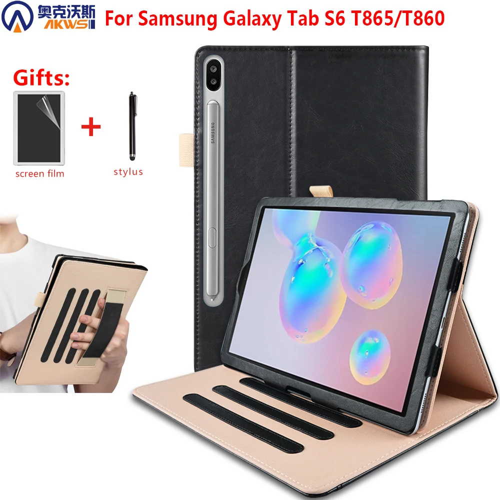 Чехол для планшета Samsung Galaxy Tab S6 10 5 SM T860 T865 чехол tab 2019 кожаный с ремешком на