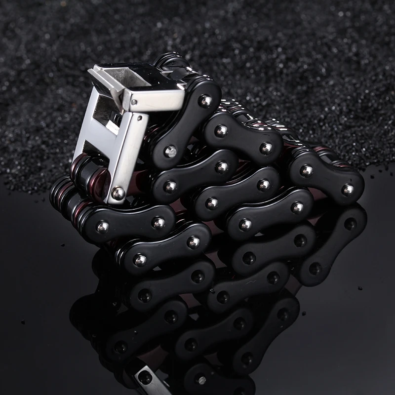 

16mm Width Chunky Stainless Steel Bike Chain Bracelet For Men Heavy Bicycle Motorcycle Chain Bracelets Punk Rock Jewelry
