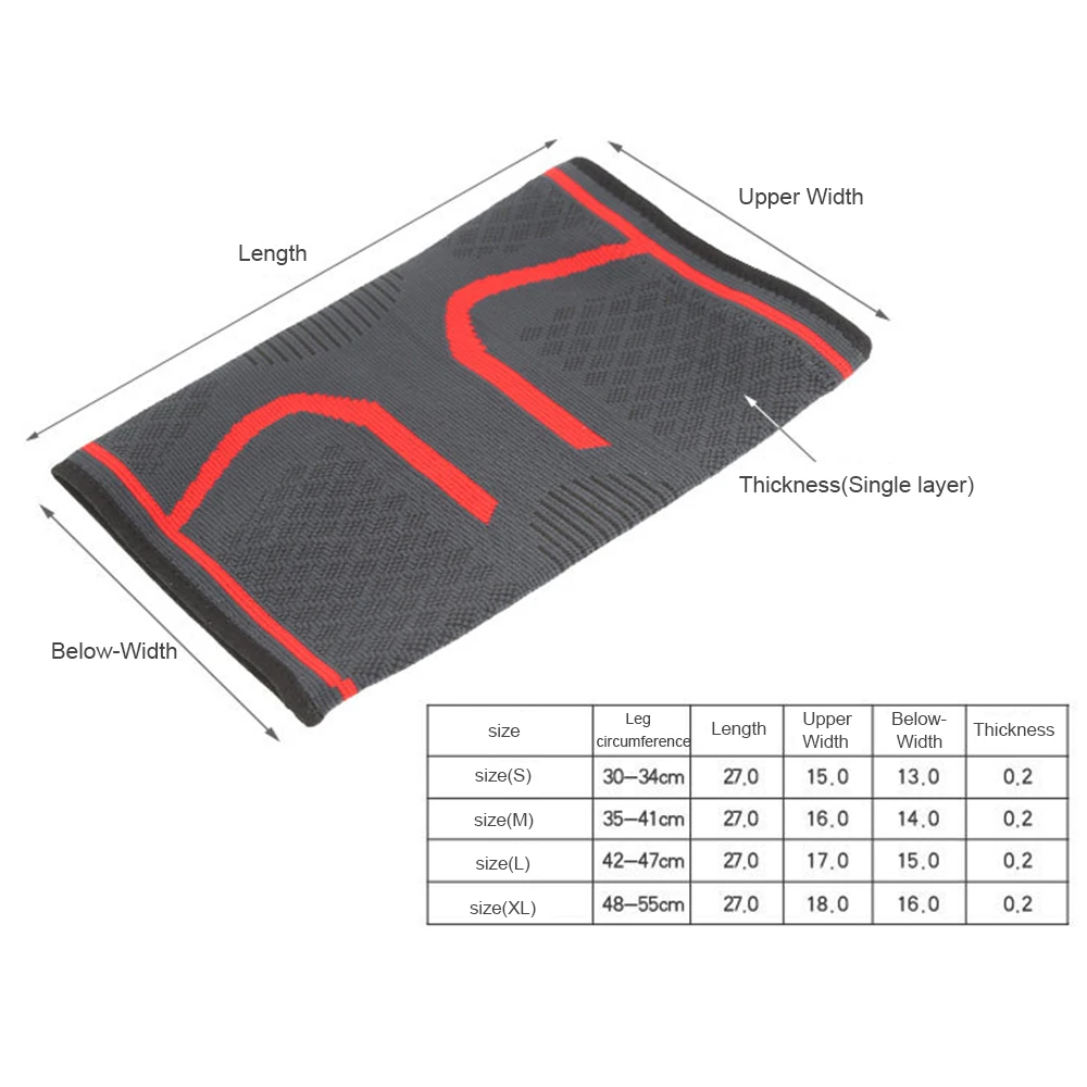 

1Pcs Sports Knee Pad Support Protect Fitness Running Cycling Braces Elastic Knee Pad Nylon Sports Gym Knee Pad Warm Sleeve