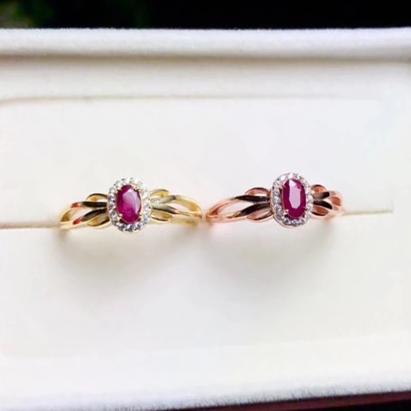 Женское серебряное кольцо с рубином диаметром 925 карата | Украшения и аксессуары