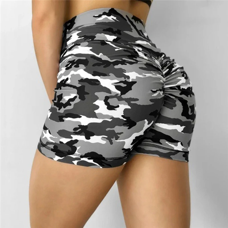 

Women Short Ladies Summer Casual Camouflage Push Up Fitness Skinny Shorts Running Gym Stretch Sports Short Pants 2020 New