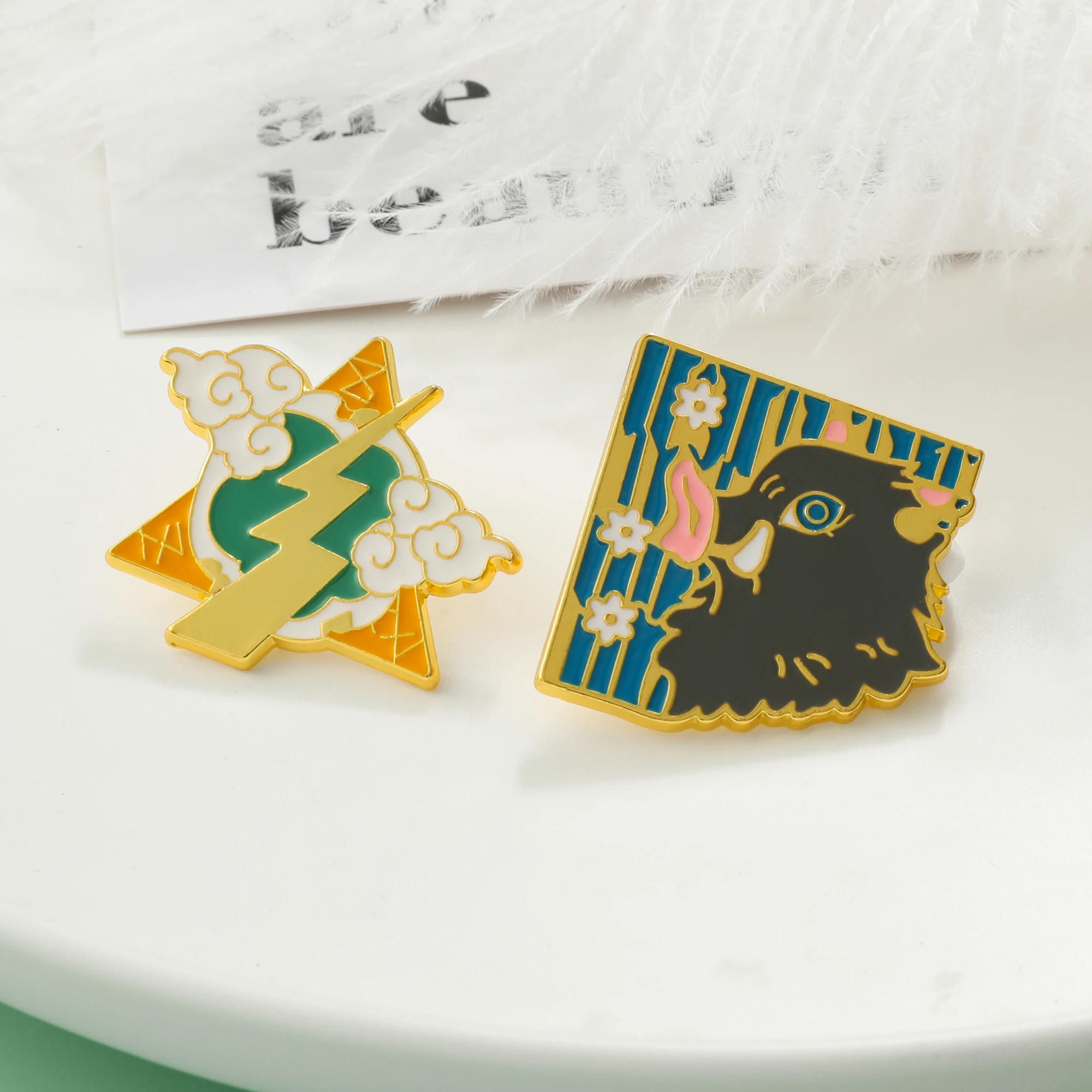 Японская аниме демон Slayer Брошь Косплей Аниме ярмарка аксессуары отворот булавка